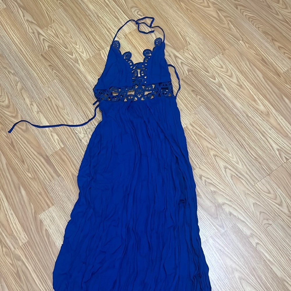 Summer maxi open back dress